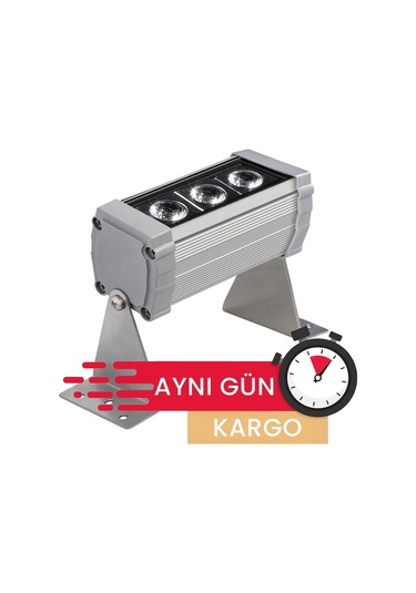 10 Cm Wallwasher 3 Led 3W Sıva Üstü Duvar Boyama Dış Mekan