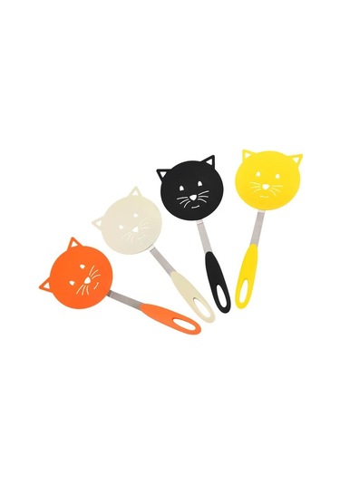 Wok Spatula Modern Isıya Dayanıklı Güvenli Mutfak Spatulaları Kaymaz Omlet Kürek Siyah