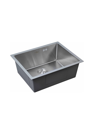 Dysnox Luna Serisi %100 Krom 60 x 45 CM Paslanmaz Mutfak Eviye Sifon Dahil Gümüş