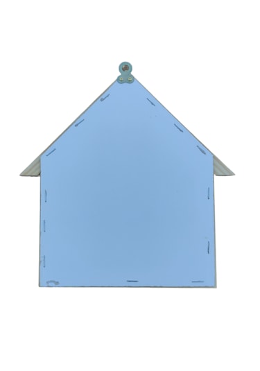 20x25cm Beyaz Ahşap Çerçeveli Boyanabilir Açık Anahtarlık Panosu