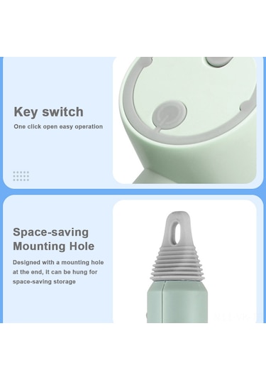 Vkemall El Elektrikli Temizlik Fırçası, Kablosuz Elden Tutulan Şarjlı, Çok İşlevli, Mutfak/banyo İçin, 4 Fırça İle, 1200mah Pil, Beyaz