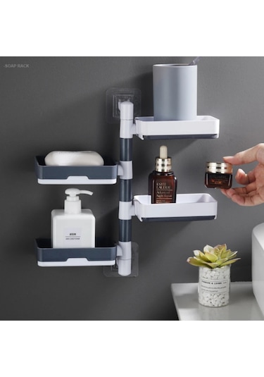 4 Katlı Pratik Katmanlı Banyo Organizer Standı Fonksiyonel Banyo Düzeni Diğer