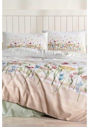 Özdilek Nev Spring Garden Nevresim Takımı Çift Kişilik Somon - Lastiksiz Somon