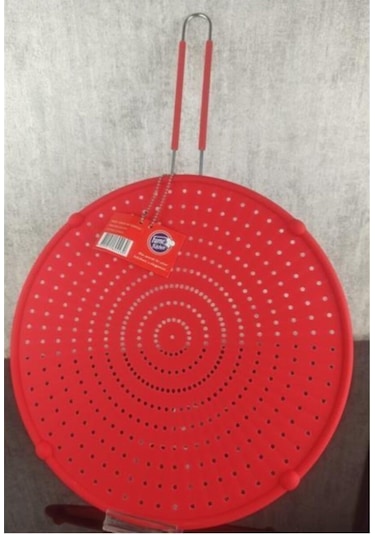 Silikon Yağ Sıçratmaz 32 Cm Kırmızı