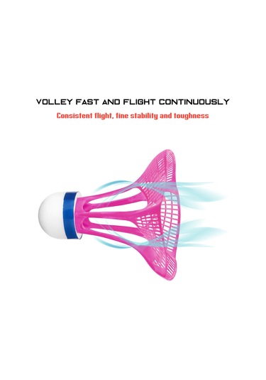 Geeksen Plastik Outdoor Badminton Topu - Sabit Direnc - Sarı Renk - 3 Adet Paket