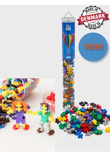 Plus - Plus Minecraft Temalı Silindir Kutuda Basic - Temel Başlangıç Lego Yapı Oyuncağı 100 Parça