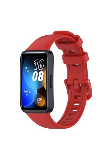 Huawei Band 8 Uyumlu Klasik Kordon-kırmızı