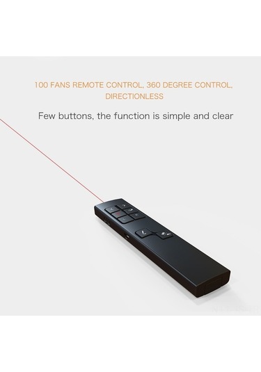 Fastbuy Kablosuz Ppt Kontrol Cihazı - Black, Usb Şarjlı Sayfa Geçirici, Kırmızı Işık İşaretçi, Ses Kontrol & Ekran Yönetimi