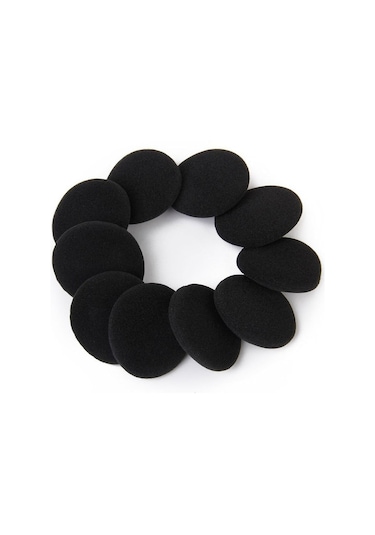 10 Adet Kulaklıklar İçin Sünger Kulak Yastıkları Yedek Yastıklar 60mm Siyah