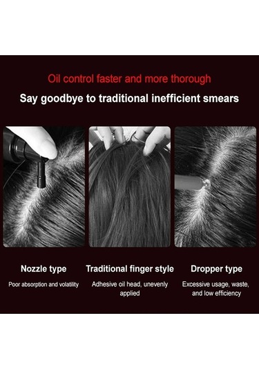 Novahub Yağ Aplikatörlü Saç Derisi Masaj Fırçası - Shiatsu Kırmızı, Kablosuz Masaj Aleti Kırmızı