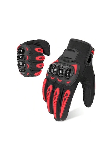 Probiker Riding Biker Motosiklet Eldiveni Korumalı Parmak Okuyucu Motor El