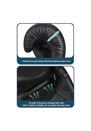 Moveevo Taekwondo, Kickboks Ve Boks İçin Çocuk Ve Yetişkinler İçin 6oz Siyah Altın Eldivenler Çok Renkli