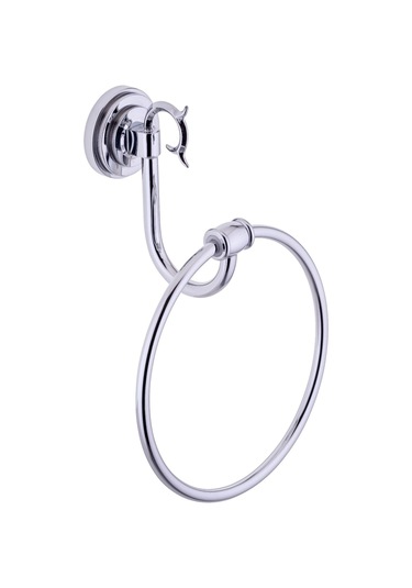 İsaoğlu Yapı Pirinç Banyo Havluluk Vintage Tasarım Banyo Set Premium Havluluk Gümüş