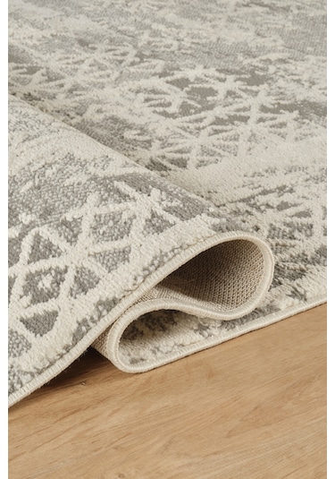 Kaşmir Halı 7/24 Sahara Marta Gri 80x300 CM Salon Mutfak Halısı Kilim