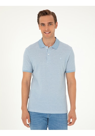 Pierre Cardin Erkek Mavi Tişört 50297406-vr036 Mavi