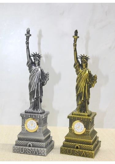Metal Saatli Özgürlük Anıtı Alk3478 Çok Renkli