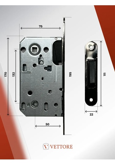 Vettore Manyetik Dil Tip Gömme Kilit 153588291 Zirveli