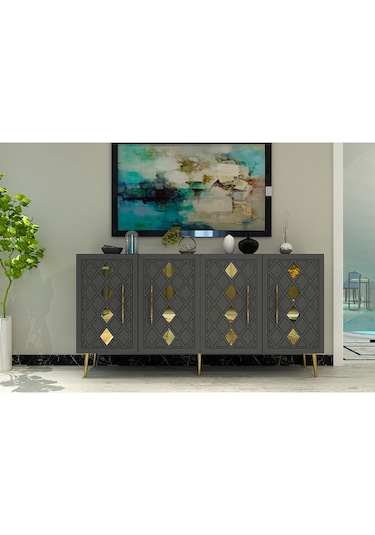 Domect Kb150 Konsol Antrasit-altın