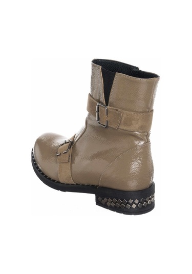 41-42-43-44 Numara K111-3 Vizon Kadın Büyük Numara Bot Çizme Vizon