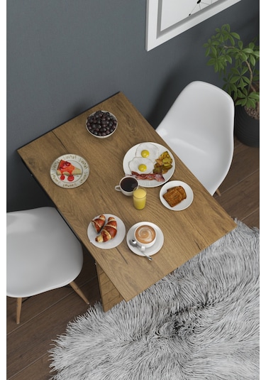 Fulya Duvara Monte Katlanabilir Pratik Yemek Masası Balkon Masa C