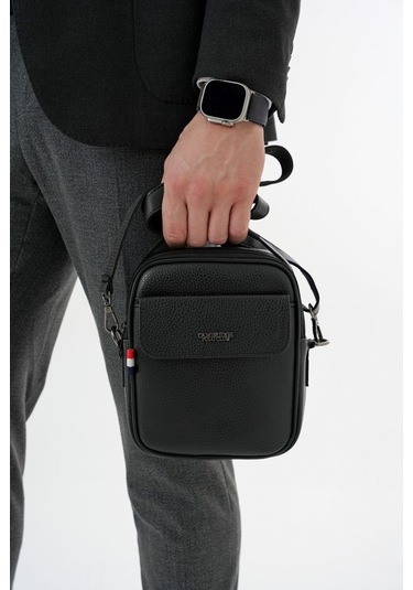 Cambridge Polo Club Siyah Suni Deri Erkek El Çantası - Plevr50132 Çok Renkli