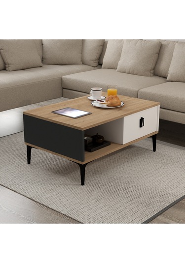 2001 Sare Orta Sehpa Sepet-antrasit-beyaz Sepet