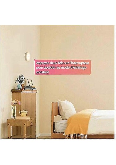 Kablosuz Led Gece Lambası, Otomatik Hareket Sensörü, 3 Parlaklık Çok Renkli