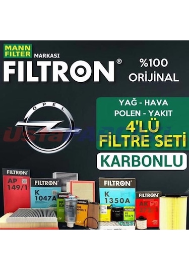 Opel Astra K 1.6 Cdti Mann Filtron Filtre Bakım Seti 2015-2018 (495301232)