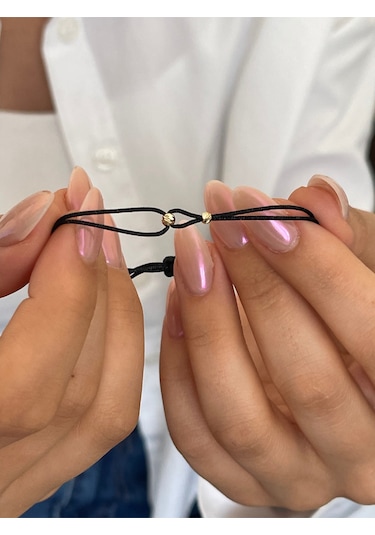 14 Ayar Altın Dorkikalı El İşi Zarif Altın Bileklik Altın