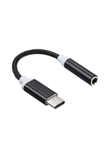 Mufunye Type-c'den 3.5mm Aux'a Ses Adaptörü, Nylon Dokuma Kablolu, Çelik Gövde, Müzik/film İçin, Xiaomi/huawei Uyumlu, Plug & Play