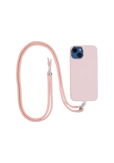 Noktaks - Cep Telefonu Kumaş Halat İp 140 Cm - Pembe T23938