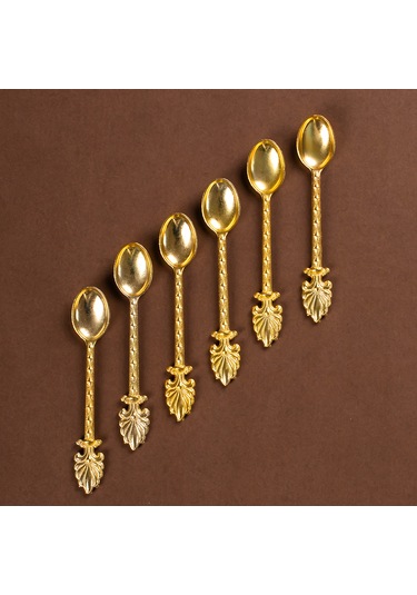 Porsima 4322 6lı Gold Metal Çay Kaşığı