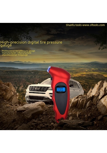 Maiyame Dijital Lastik Basınç Ölçer Yüksek Hassasiyetli Abs Malzeme 0-150 Aralıkta Çoklu Birim Seçeneği Taşınabilir Elektronik Göstergeli