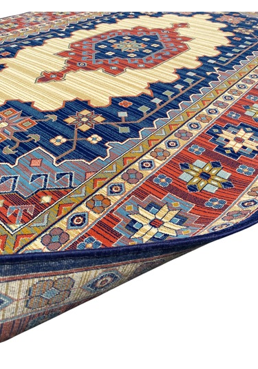 Saray Halı Klasik 786 Krem 200x296 Eski Model Lacivert Krem Yün