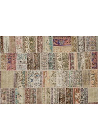 Estetik Ve Çekici Patchwork Halı 230x160 Cm 6357