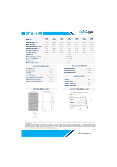 Tommatech 600 W 144 Pm Half Cut Topcon Güneş Paneli