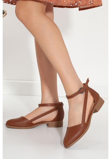 Rayna Kısa Topuk Cilt Ayakkabı Taba