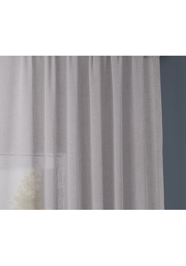 Evdepo Home Kullanıma Hazır Keten Tül Perde (541073060)