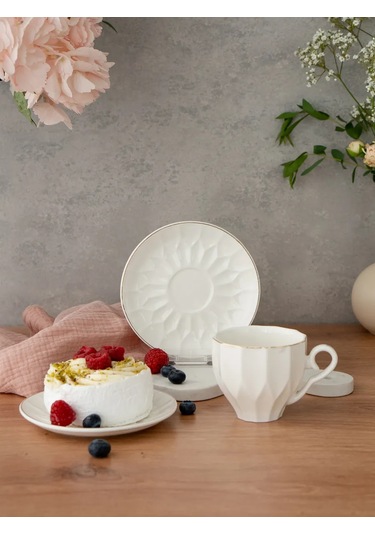 Korall 220ml Caprize Porselen Hediye Çay Seti 152475975 Beyaz