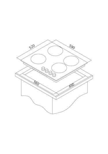Simfer 3500 Ankastre Ocak Siyah