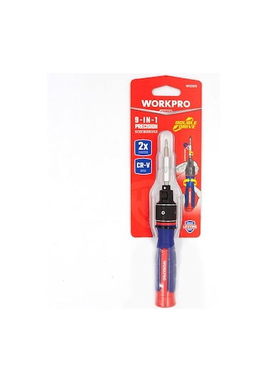 Workpro Wp221070 9-ın-1 Profesyonel Cr-v Cırcırlı Manyetik Hassas Tornavida Seti