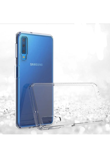 Samsung Uyumlu Galaxy A7 2018 Kılıf Zore Nitro Anti Shock Silikon Renksiz