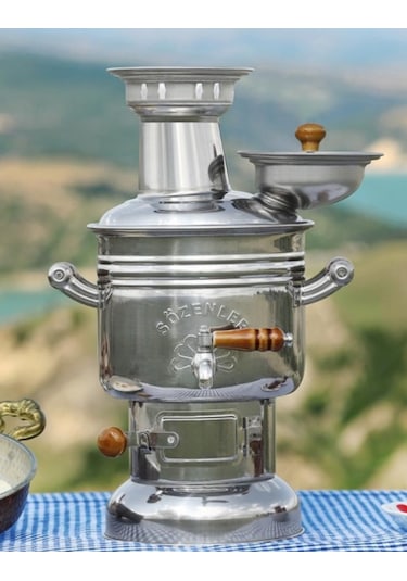 Sözenler Krom Odunlu Kömürlü 2.5 L Semaver
