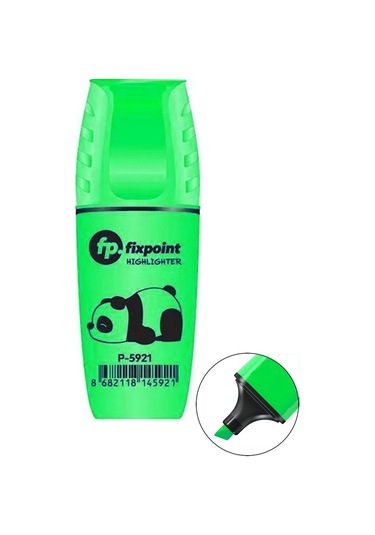 Mini Fosforlu Kalem 1 Adet Fixpoint Minik Küçük Fosforlu İşaret Kalemi 5 Mm Canlı Renkler Okul Öğrenci Büro Ofis Yeşil