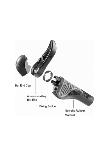 Yuntech01 Bisiklet Alüminyum & 38 Kauçuk Tutamak Kolu, Güvenli Kilitleme, Uzun Sürüşler İçin Konfor, Asit Uyuşması Giderici, Beyaz Çok Renkli