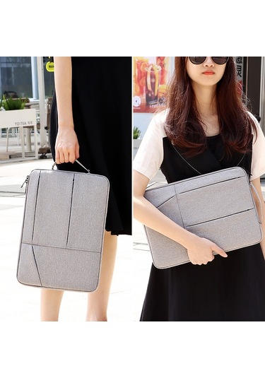 St02 Büyük Kapasiteli Su Geçirmez Darbe Emici Laptop Çantası, Boyut: 14.1-15.4 İnç Lacivert Siya