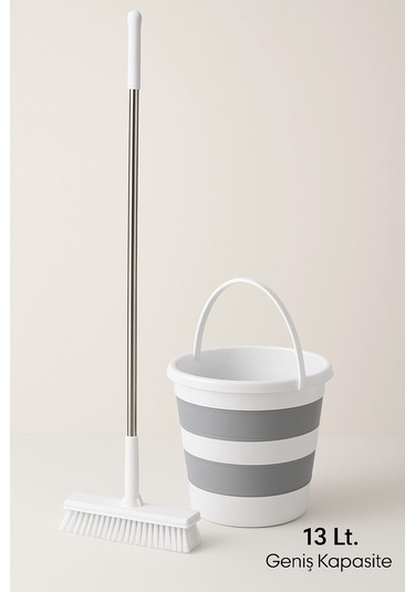 Temizlik Seti Kovalı Banyo-balkon Katlanır Kova 13lt
