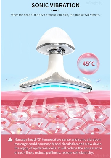 Bloomnest Ems Microcurrent Led Foton Terapi Yüz Masaj Cihazı Beyaz Beyaz