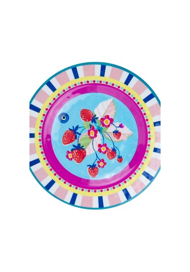 Mamma Mia 6'lı Çilek Desenli Tabak Seti 21,5 Cm Çok Renkli