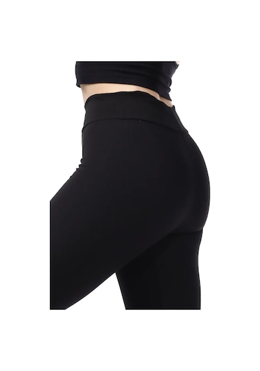 Missdiana Yüksek Bel Çizgili Tayt 238959163 SiYAH